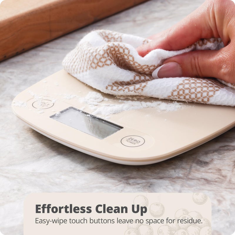 Greater Goods Digital Kitchen Scale - Cooking, Baking, Meal and Food Prep Scale, Weighs in Grams, Pounds and Ounces, Birch - Image 4