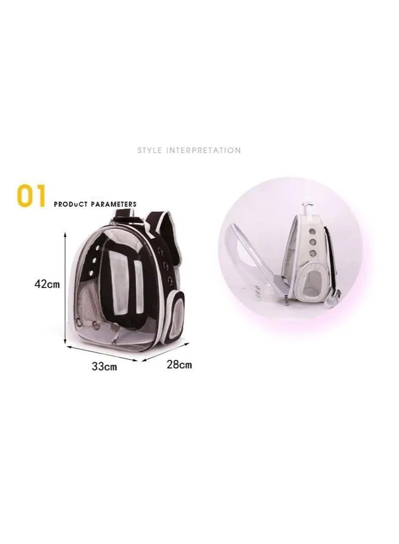 Generic Breathable Portable Backpack Carrier Carrying Bag for Small Medium Dogs Cats, Space Capsule Pet Carrier for Hiking Travel  - Image 4