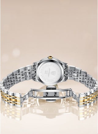 Women's Diamonds Quartz Watch Iced-Out Watch with Round Diamond Dial & Luxury Stainless Steel & Date & Waterproof - view 5