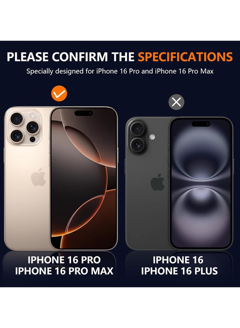 FARROBIZZ iPhone 16 Pro/16 Pro Max Camera Lens Protective Cover for iPhone 16 Pro/ProMax Camera Lens Protective Film 9H Tempered Glass + Aluminum Frame Camera Lens Film for iPhone 16 Pro/16 Pro  - Image 2