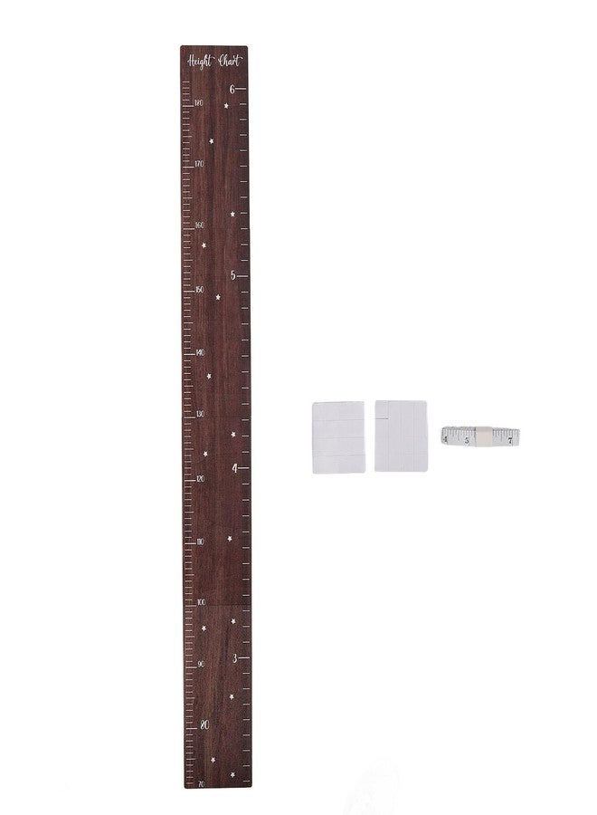 Filfeel Growth Chart for Kids, Wood Height Chart Kids Toddlers Height Measurement Ruler Height Wall Chart - Image 1