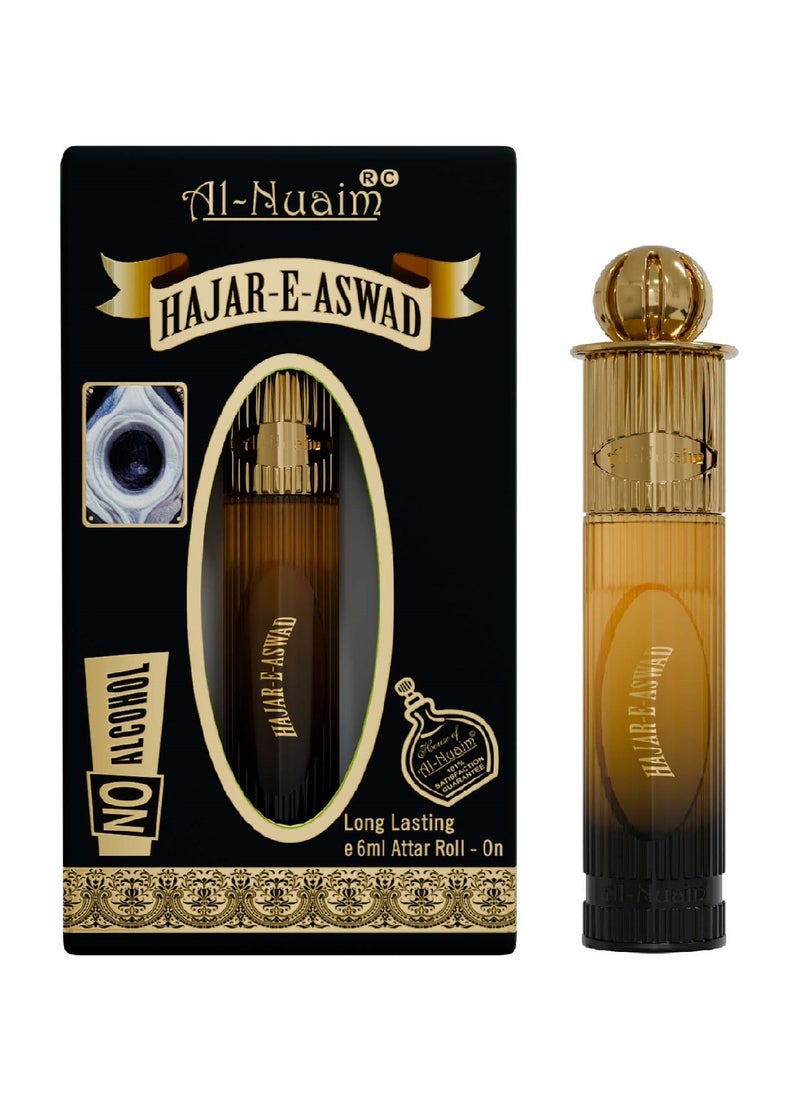 Al Nuaim Al-Nuaim Hajre Aswad Alcohol Free Attar Roll On for Men - 6ml | Exquisite & Long Lasting Fragrance  - Image 1