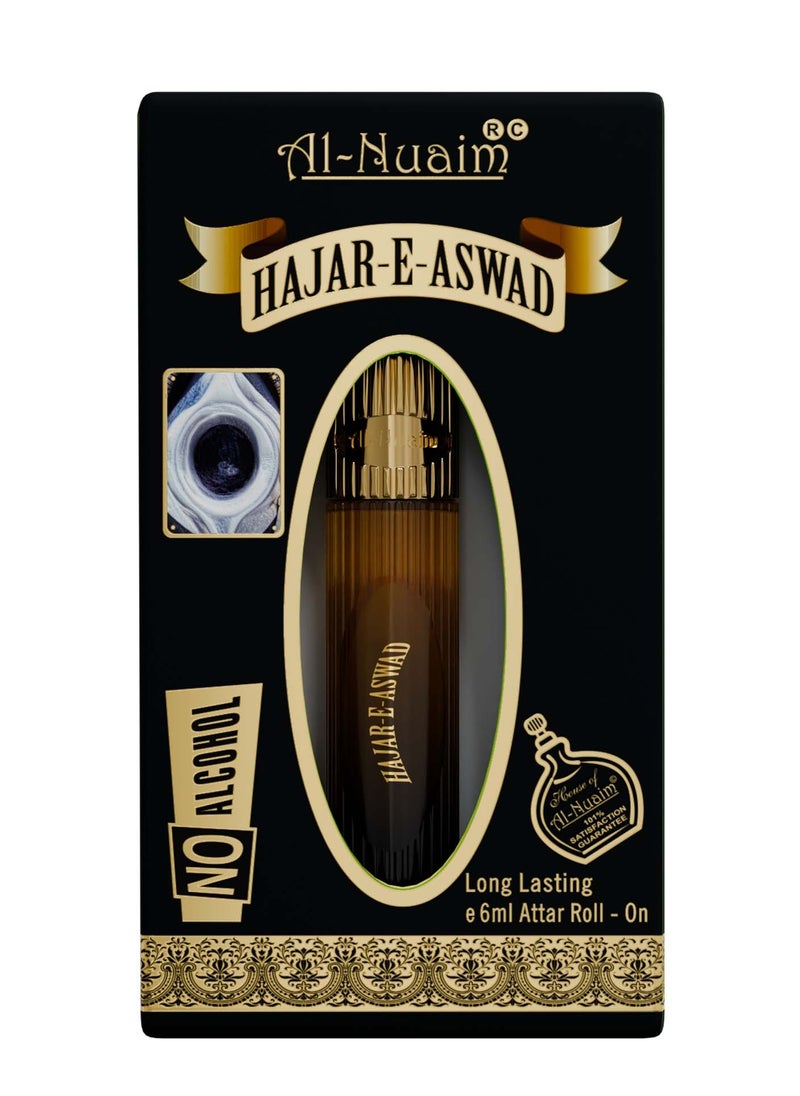 Al Nuaim Al-Nuaim Hajre Aswad Alcohol Free Attar Roll On for Men - 6ml | Exquisite & Long Lasting Fragrance  - Image 3