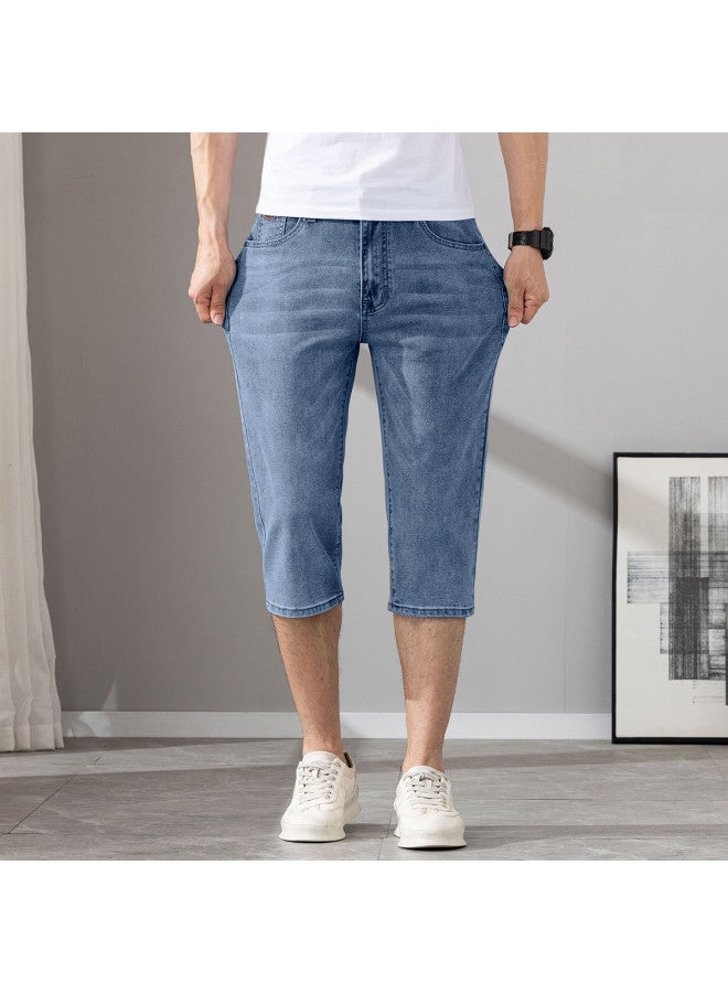 Tucano fashionable & Versatile Men's 3/4 Length Pants - Breathable Comfort Stretch Denim With Minimalist Design - Image 3