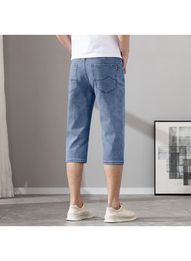 Tucano fashionable & Versatile Men's 3/4 Length Pants - Breathable Comfort Stretch Denim With Minimalist Design - Image 5