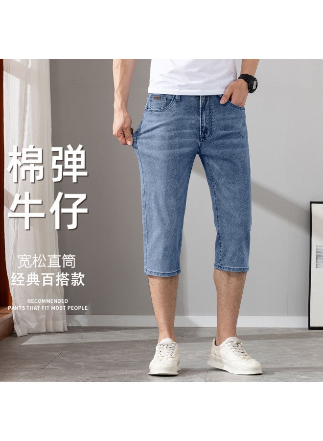 Tucano fashionable & Versatile Men's 3/4 Length Pants - Breathable Comfort Stretch Denim With Minimalist Design - Image 2