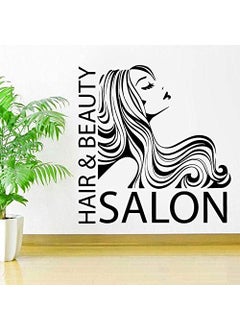 ARWY ARWY Vinyl Hair Beauty Salon Wall Sticker 019 x 452 x 452 Inches Black 