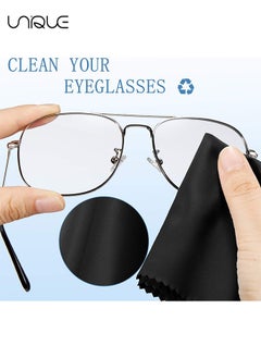 Unique 20 Pieces Microfiber Cleaning Cloths 14*17CM Screen Cleaning Cloths for Smart Phones Laptops Tablets Lens LCD Monitor TV Camera Eyeglasses Optical Cleaning Cloths (Black+Gray)  - Image 4