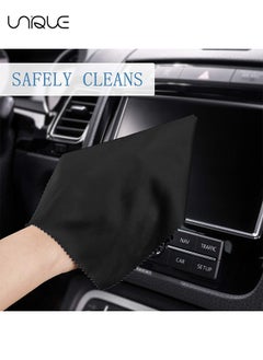 Unique 20 Pieces Microfiber Cleaning Cloths 14*17CM Screen Cleaning Cloths for Smart Phones Laptops Tablets Lens LCD Monitor TV Camera Eyeglasses Optical Cleaning Cloths (Black+Gray)  - Image 5