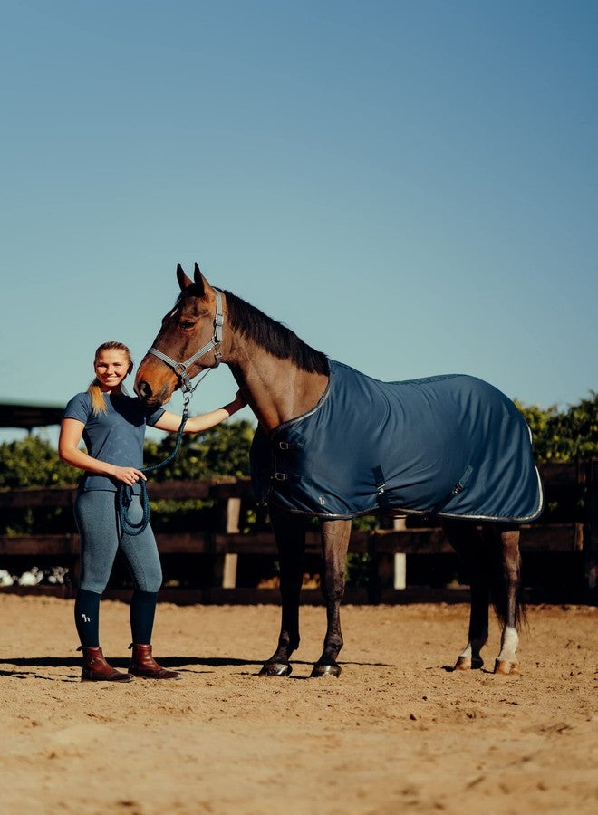 HORZE Munich Lightweight Summer Horse Sheet with Metallic Decoration - Reflecting Pond - 72 in - Image 3