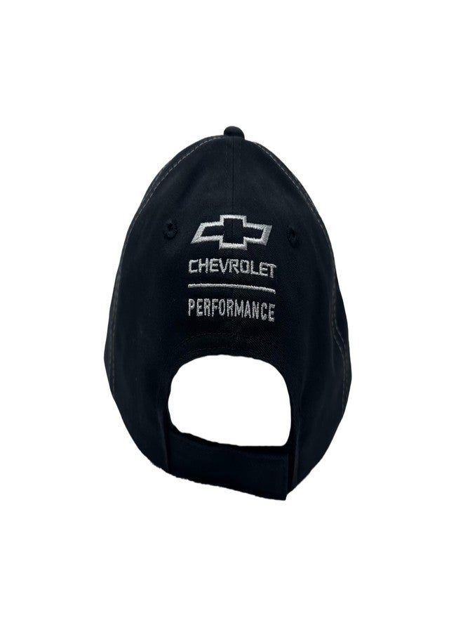SR1 Performance Chevrolet Bowtie Logo Performance Black Hat - Chevy Twill Cap w/Adjustable Closure - Image 4