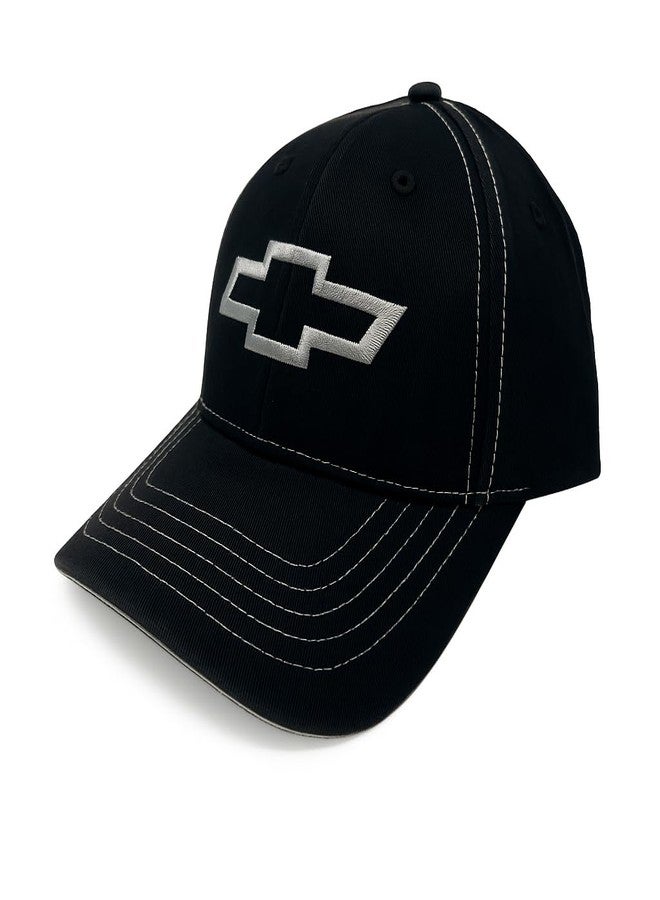 SR1 Performance Chevrolet Bowtie Logo Performance Black Hat - Chevy Twill Cap w/Adjustable Closure - Image 1