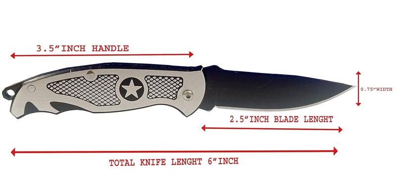 Shruthi Star Shield + Star Curve Carbon Steel Foldable Knife (Manual) For Kitchen, Home, Travel, and Office Tool Carbon Steel pack of 2 - Image 2