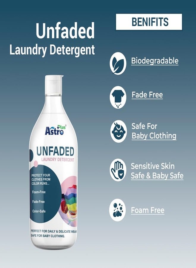 ASTRO PLUS + Unfaded Laundry Detergent Liquid 500ML | Hypoallergenic, Ecofriendly, Biodegradable, Gentle Fabric Wash |Natural Formula for Tough Stain Removal & Fabric Care - Image 3