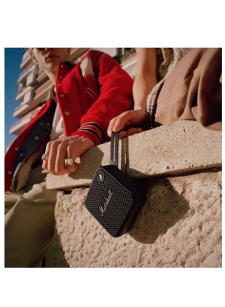Marshal Willen Bluetooth Speaker, Wireless, 15+ Hours Playtime, Water-Resistent, Quick Charge, Stackable - Brass And Black - Image 3