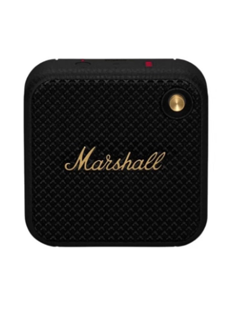 Marshal Willen Bluetooth Speaker, Wireless, 15+ Hours Playtime, Water-Resistent, Quick Charge, Stackable - Brass And Black - Image 1