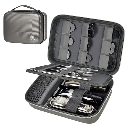 Boobowl Barber Accessories Bag for Clippers and Supplies Mens Hair Trimmers Box Portable Storage Organizer for Hair Cutting Guard Grooming Kit and Barbers Supplies Bag Only Dark Grey - Image 1