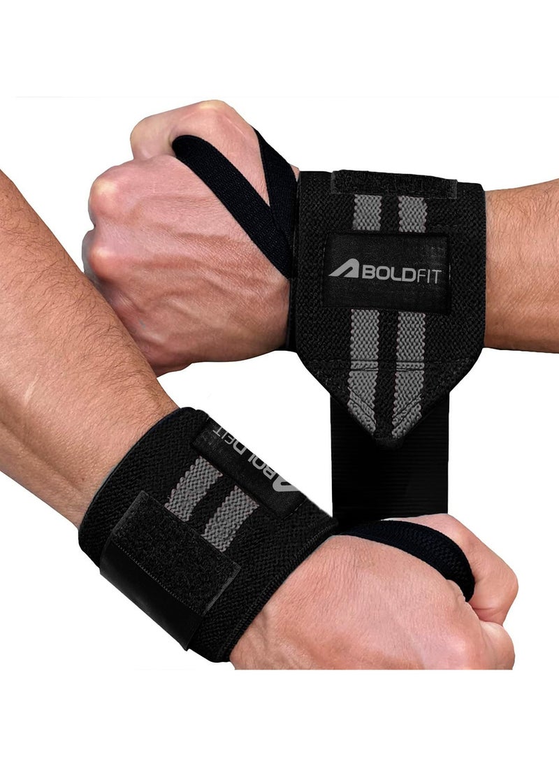 BOLDFIT Gym Hand Grip Wrist Supporter Band with Thumb Loop Straps For Men and Women  - Image 1