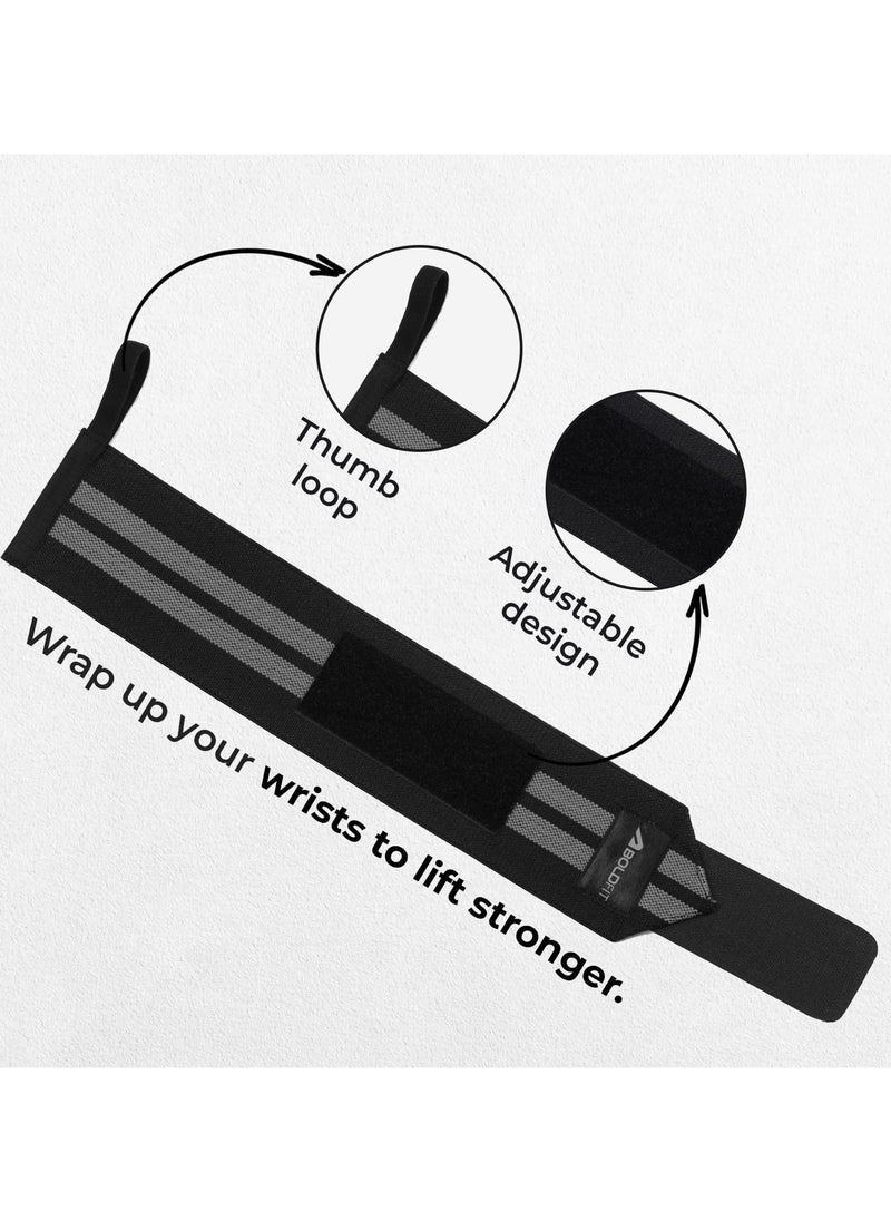 BOLDFIT Gym Hand Grip Wrist Supporter Band with Thumb Loop Straps For Men and Women  - Image 5