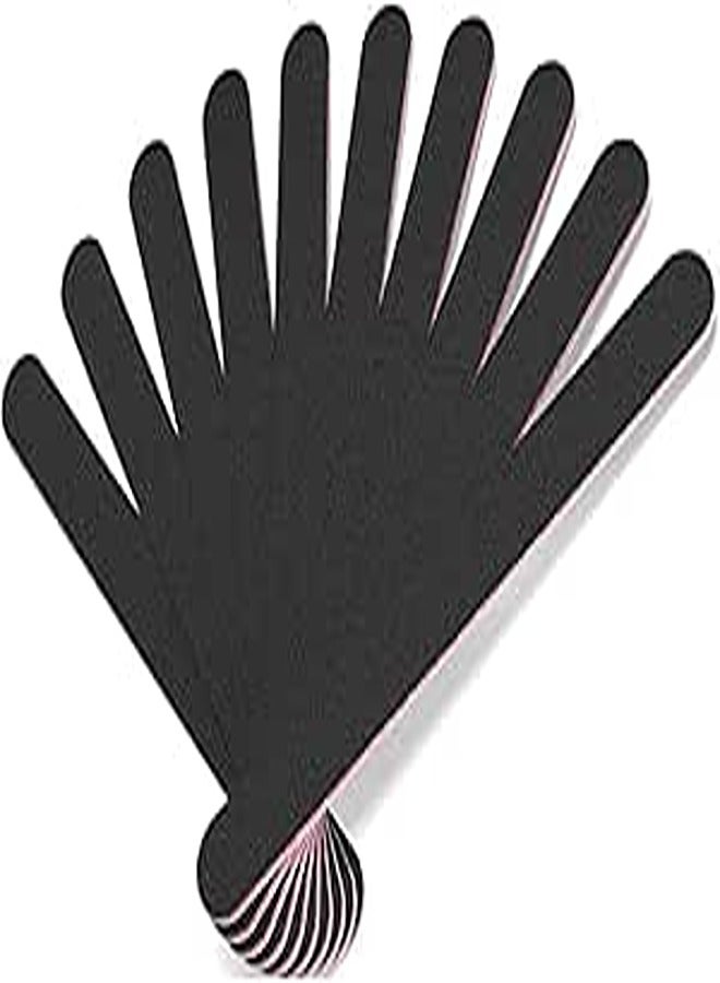 10 PCS Nail File Professional Double Sided 100/180 Grit Nail Files Emery Board Black Manicure Pedicure Tool and Nail Buffering Files