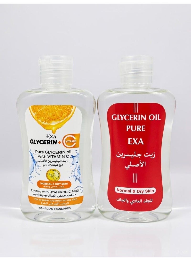 إكسا مجموعه من زيت جليسرين الاصلي مع زيت فيتامين سي للبشرة - Image 1