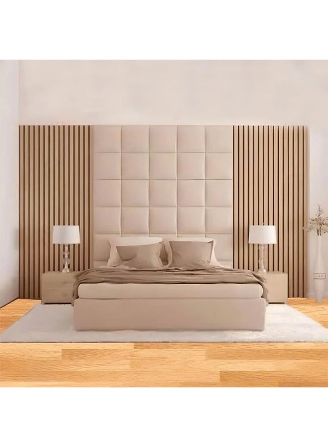 Blissful Retreat Wall Panel Headboard Bed - Customizable Design for UAE Bedrooms
