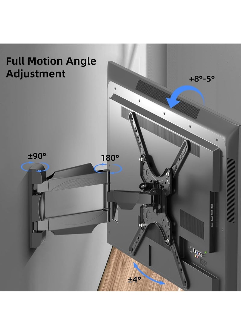 ELTRAZONE Adjustable TV Wall Mount Swivel and Tilt TV Arm Bracket for Most 32-55 inch LED, LCD Monitor and Plasma TVs up to 70lbs VESA up to 400x400mm - Image 3