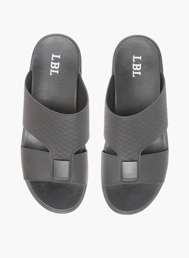 ال بي ال من شو اكسبرس صنادل رجالية انزلاقية بنقوش - Image 2