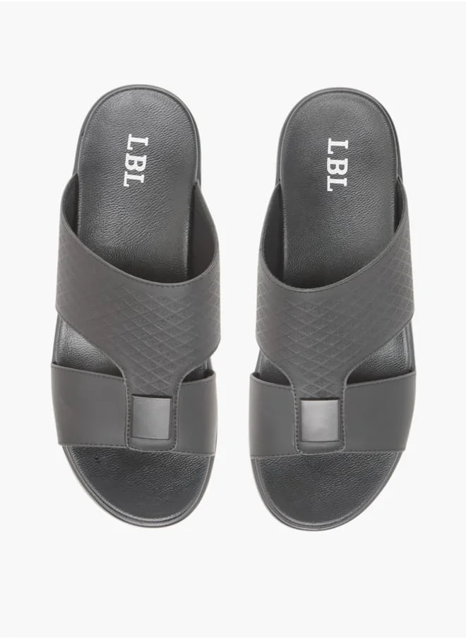 LBL by Shoexpress Men Textured Slip-On Arabic Sandals Ramadan Collection