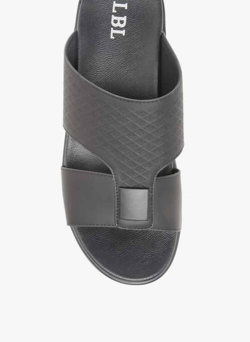 LBL by Shoexpress GREY Textured Slip-On Comfort Arabic Sandals for Men | Best Price UAE