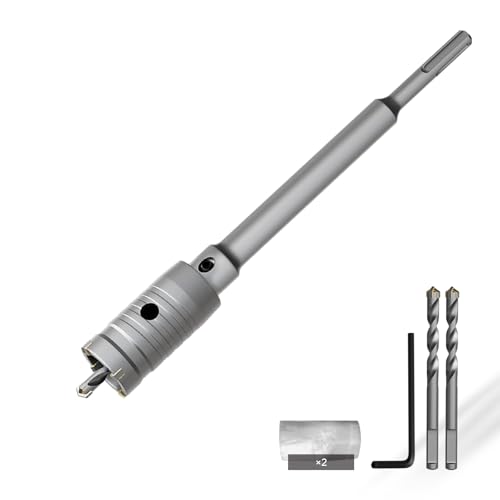 CSOOM Concrete Hole Saw 1-3/8" (35mm) with 220mm SDS Plus Shank Connecting Rod, Carbide Cement Hole Saw for Concrete Cement, Brick Wall Stone - Image 1