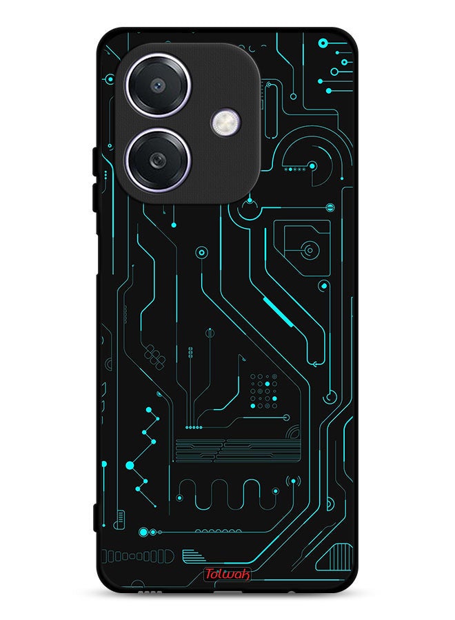 Tolwak Oppo A3x 5G Protective Case Cover Digital Art Circuits Minimalism Multiple Display - Image 1