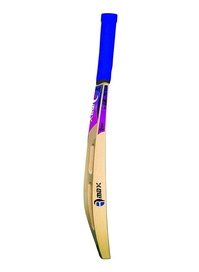 RMAX R-Max Tennis Ball Kashmir Willow Cricket Bat with Scoop Design, Kashmir Willow, Light Weight, Tennis & Rubber Ball, Bat Cover (Blue) - Image 4