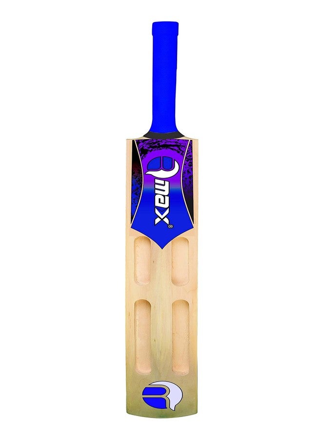 RMAX R-Max Tennis Ball Kashmir Willow Cricket Bat with Scoop Design, Kashmir Willow, Light Weight, Tennis & Rubber Ball, Bat Cover (Blue) - Image 5