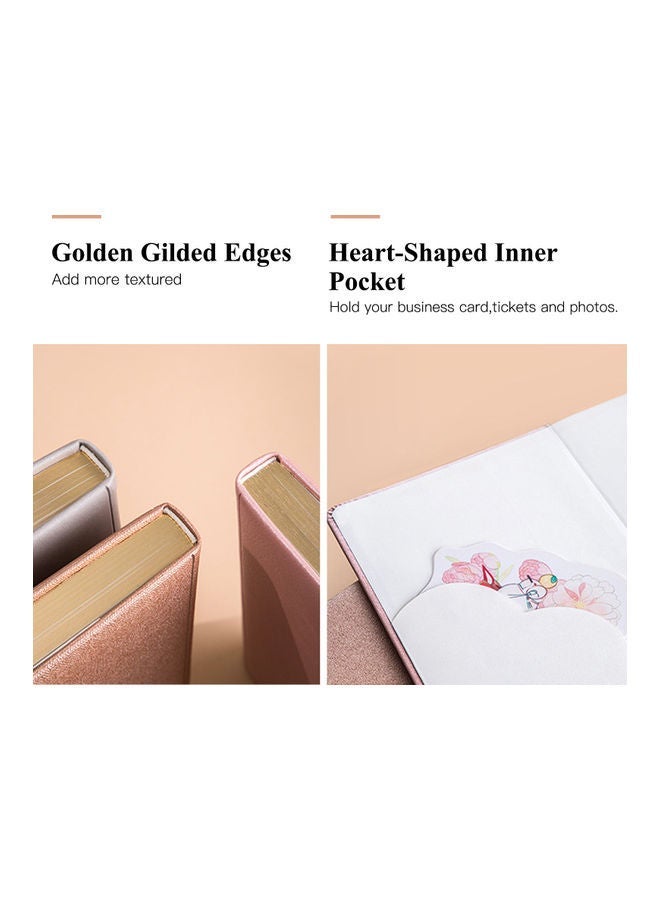 NIBEMINENT Heart Shaped Lock Diary Pink - Image 2