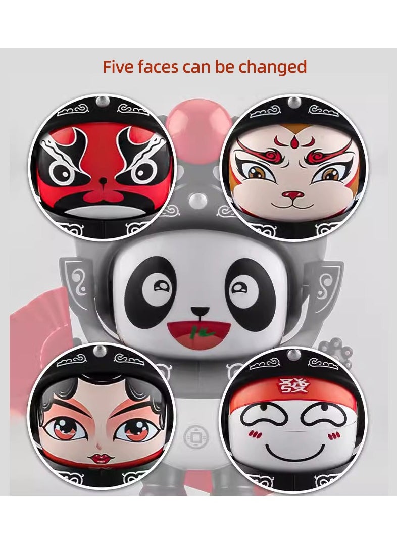 Kuajingdi - Sichuan Opera Face Changing Figurine 5 Facial  for Home Office Decoration Car Dashboard Shelf Souvenir - Image 1