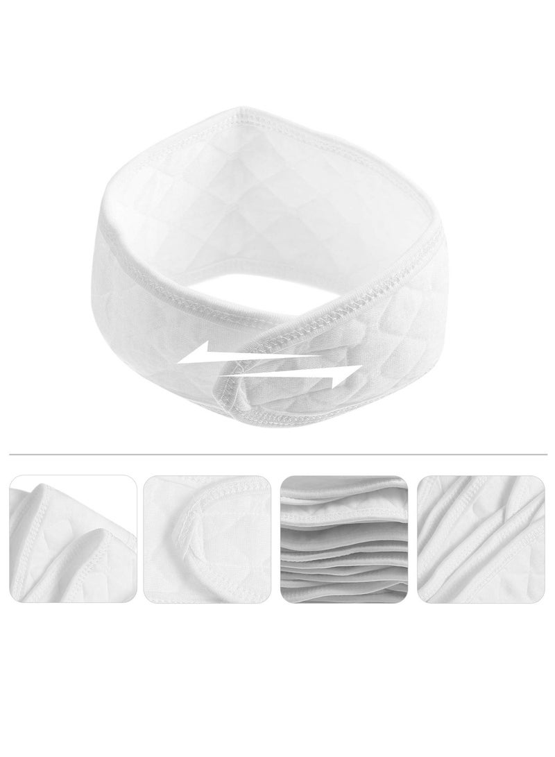 10 Pcs Cotton Umbilical Cord Belly Bands for Newborns - Soft and Comfortable White Belly Wraps for Baby Care - Image 2