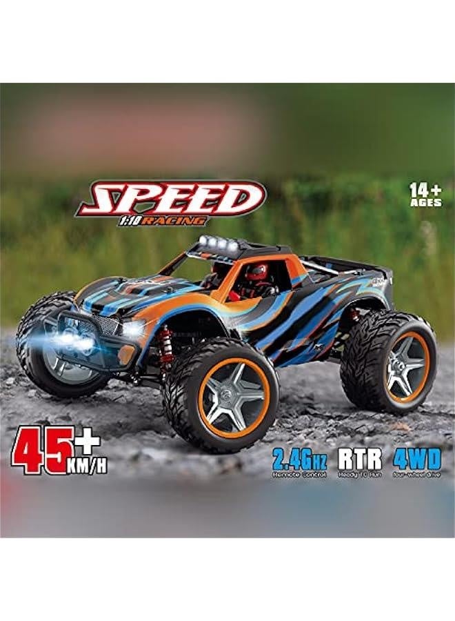 WLtoys 104009 RC Car, 1:10 Scale Remote Control Car, 4WD 45KM/H High Speed RC Truck, 2.4GHz All Terrains Off-Road Car, Electric Toy Vehicle Climbing Car for Kids and Adults  - Image 2