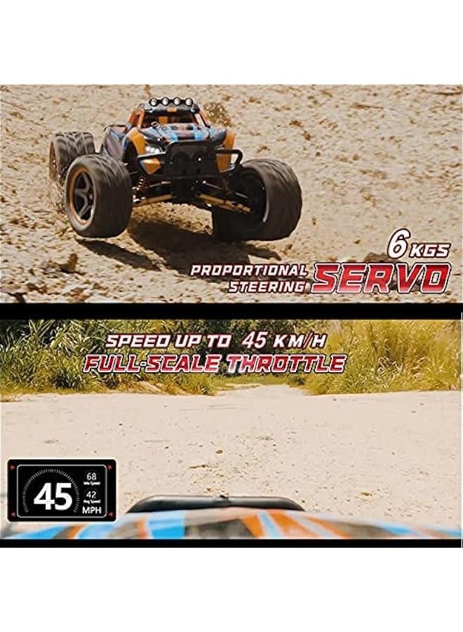 WLtoys 104009 RC Car, 1:10 Scale Remote Control Car, 4WD 45KM/H High Speed RC Truck, 2.4GHz All Terrains Off-Road Car, Electric Toy Vehicle Climbing Car for Kids and Adults  - Image 5