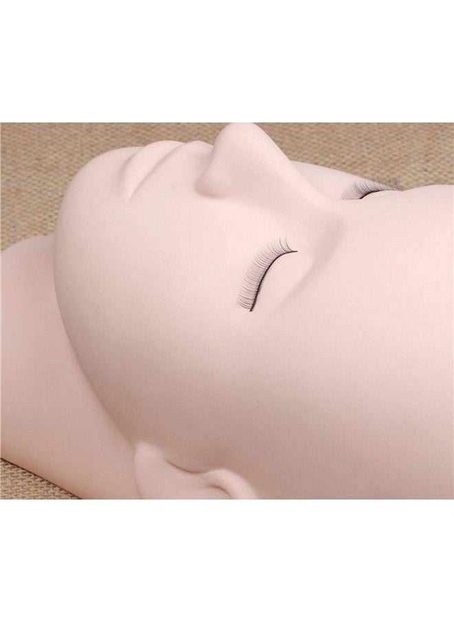 Foraineam 2Pack Practice Training Head Rubber Cosmetology Mannequin Doll Face Head For Eyelashes Makeup Massage Practice  - Image 5