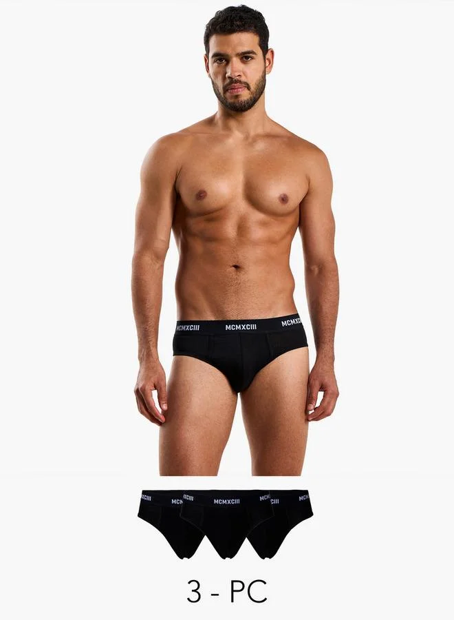 Splash FAV Men Printed Waistband Cotton Briefs - Pack of 3