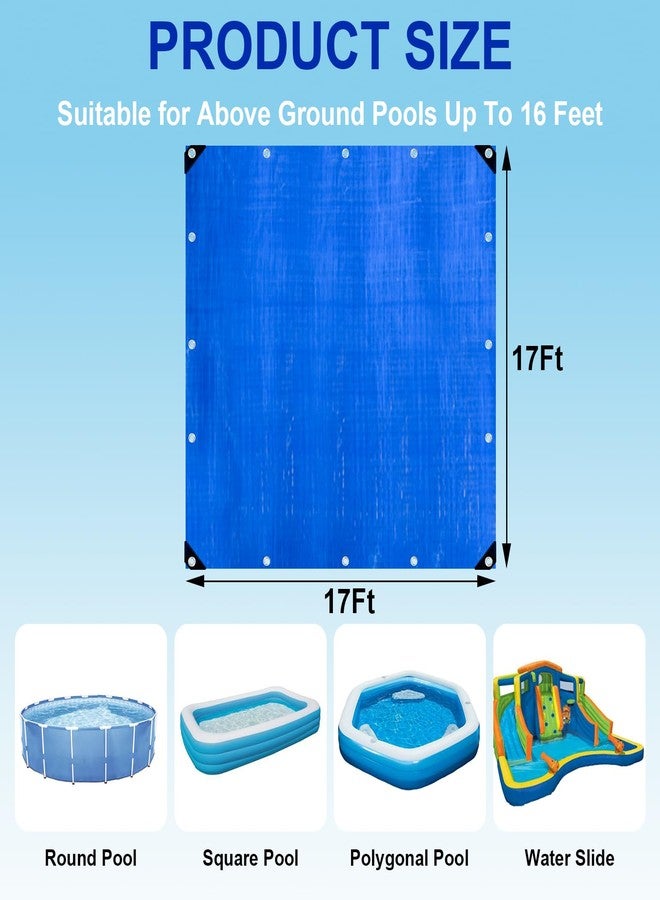 succulentlovers 17FT Double Sided Pool Liner - Square Pool Mats for Floor Pool Pads for Above Ground Pool Heavy Duty Swimming Pool Tarps Ground Cloth for Preventing Punctures & Extending Liner's Life - Image 2