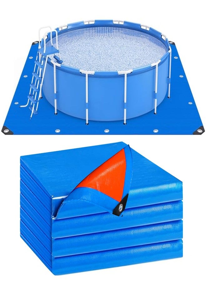 succulentlovers 17FT Double Sided Pool Liner - Square Pool Mats for Floor Pool Pads for Above Ground Pool Heavy Duty Swimming Pool Tarps Ground Cloth for Preventing Punctures & Extending Liner's Life - Image 1