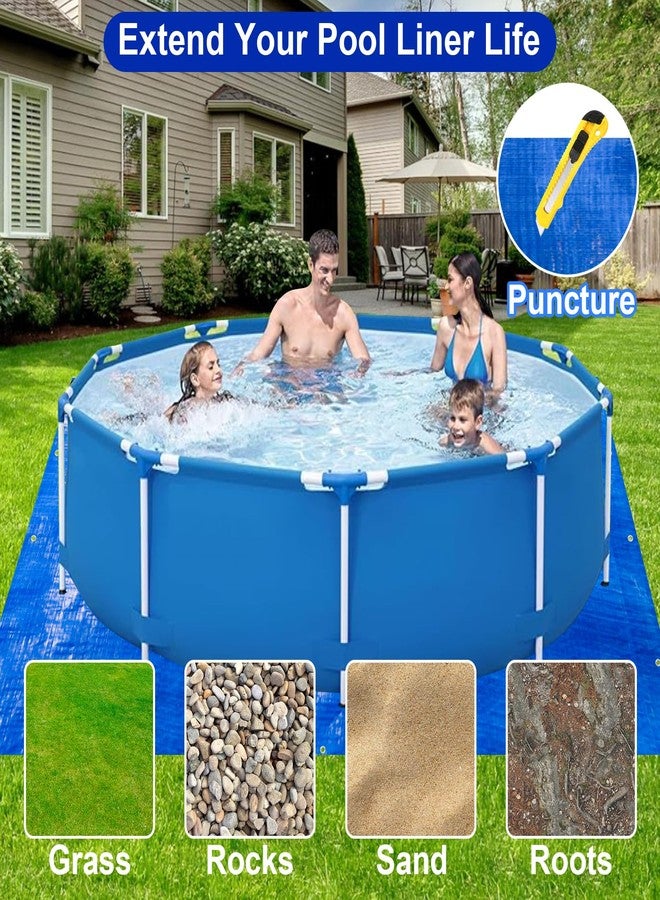 succulentlovers 17FT Double Sided Pool Liner - Square Pool Mats for Floor Pool Pads for Above Ground Pool Heavy Duty Swimming Pool Tarps Ground Cloth for Preventing Punctures & Extending Liner's Life - Image 4