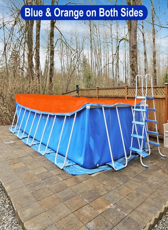 succulentlovers 17FT Double Sided Pool Liner - Square Pool Mats for Floor Pool Pads for Above Ground Pool Heavy Duty Swimming Pool Tarps Ground Cloth for Preventing Punctures & Extending Liner's Life - Image 5