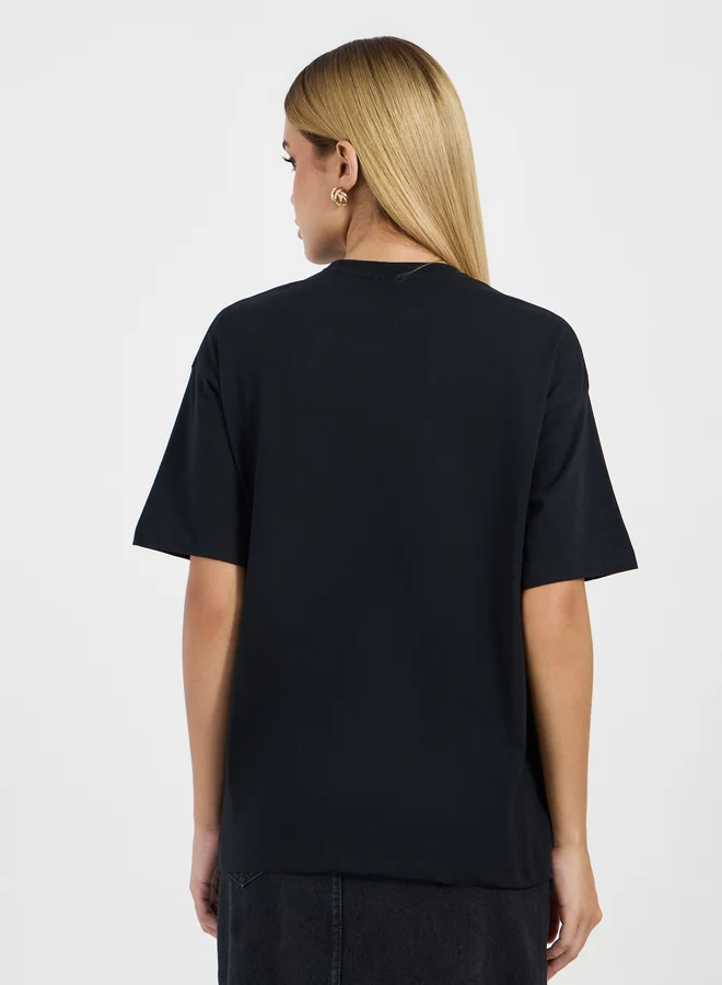 Styli Styli Graphic Print Round Neck Oversized T-Shirt