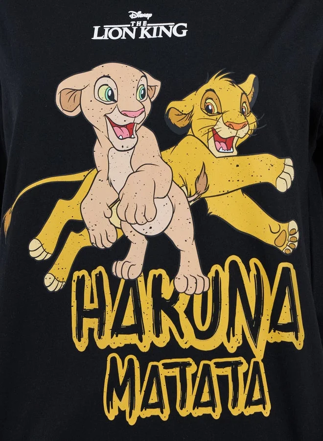 Styli Graphic Print Round Neck Oversized T-shirt