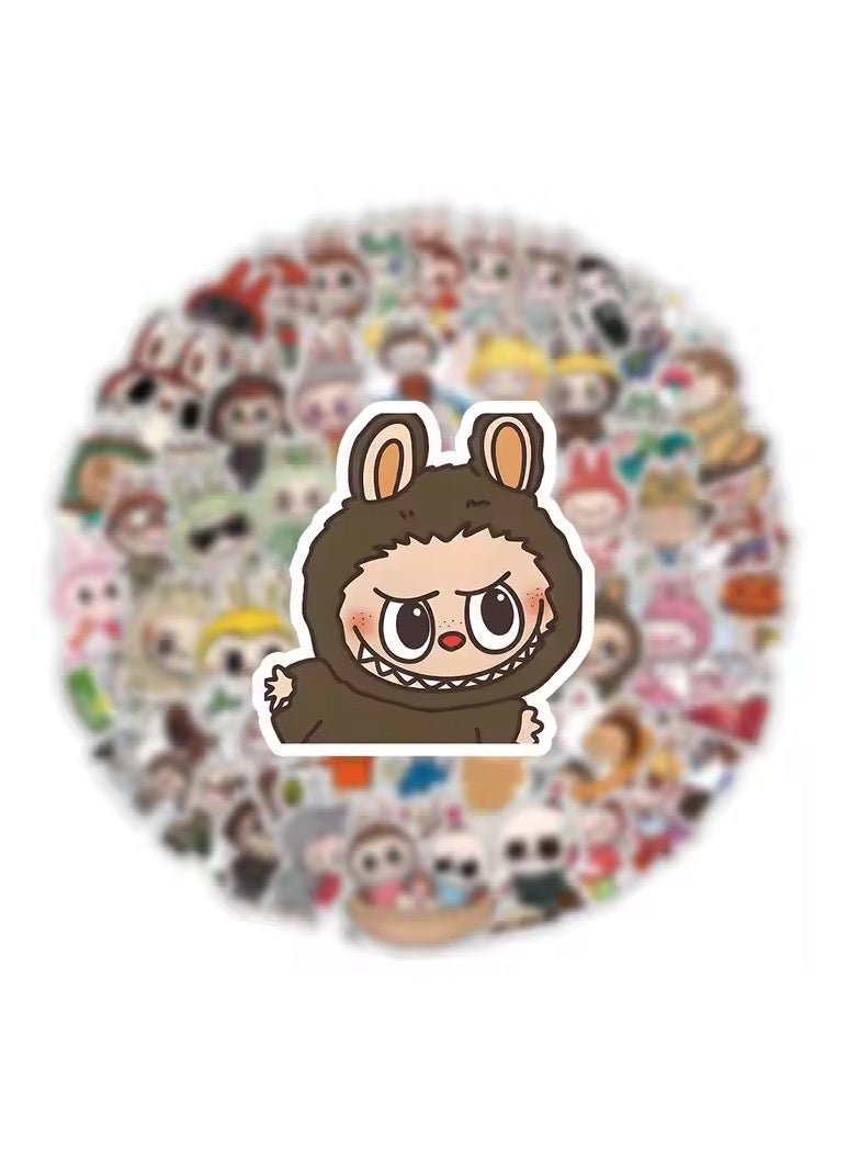 LABUBU 53 pcs Cartoon labubu Stickers for Kids,JXJMYU Cool Terror Labubu Waterproof Vinyl Decal for Teen Adult Girl Laptop Skateboard Phone Water Bottles Guitar Travel Case Bike - Image 5