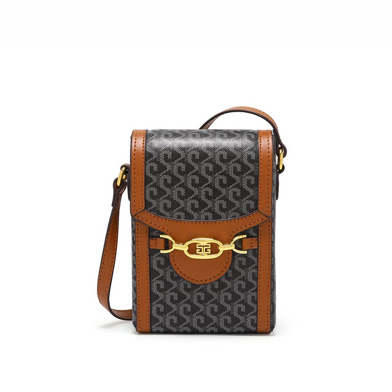 Light Luxury Mini Phone Bag Fashionable Casual All-Match Vertical Dog Tooth Coin Purse New Textured One-Shoulder Crossbody Women'S Bag - Image 1