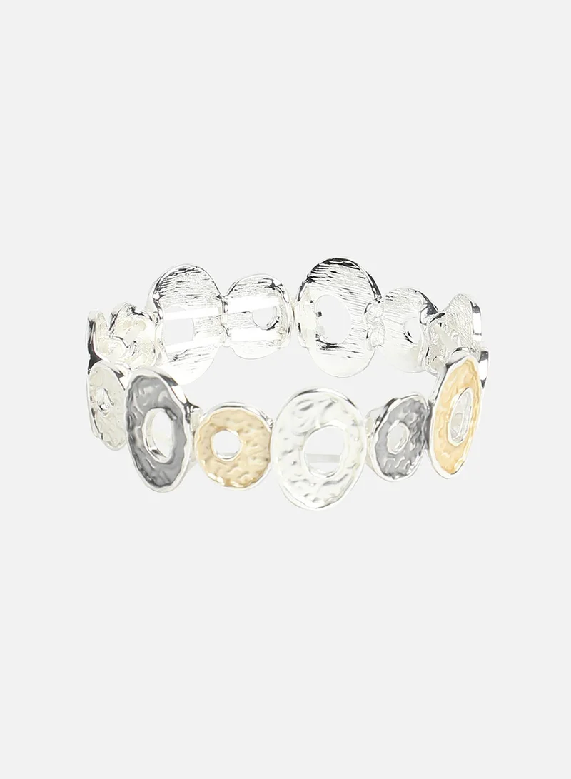SOHI Textured Halo Artificial Bracelet Jewellery